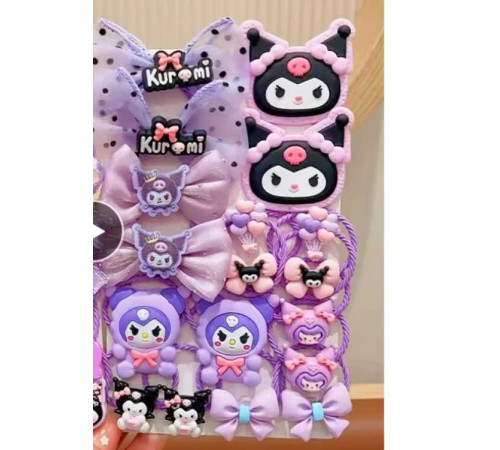 Резинки для волосся C 73136 (1000) ЦІНА ЗА 1 ЛИСТ, герой, 12 штук, в пакеті