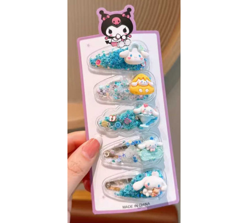 Набір шпильок для волосся C 73140 (1000) ЦІНА ЗА 1 ЛИСТ, герой, 5 штук, в пакеті