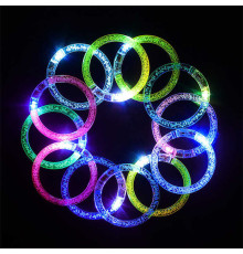 Браслет С 76031 (30) ЦІНА ЗА 40 ШТУК В УПАКОВЦІ, D = 6,5 см, підсвічування, на батарейка, в коробці