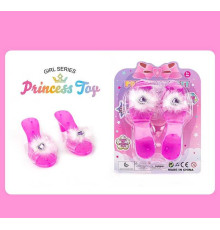 Туфлі 830-6 (96/2) з камінцем та страусиним пером, висота підборів 4 см, на листі