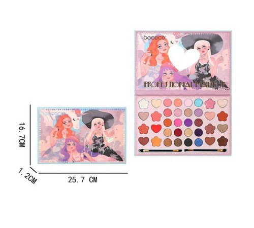 Косметика LK 5132 (96) тіні, аплікатор, хайлайтер, рум’яна, в коробці