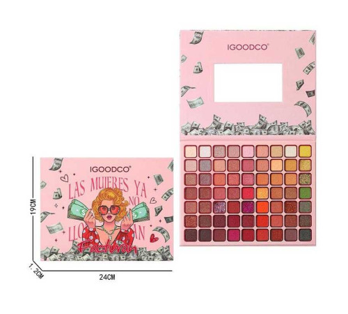 Косметика IG 5165 (96/8) 63 кольори тіней, дзеркальце, в коробці