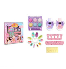 Набір косметики ZR 33 A (144) тіні, лаки, накладні нігті, аксесуари для манікюру, в коробці