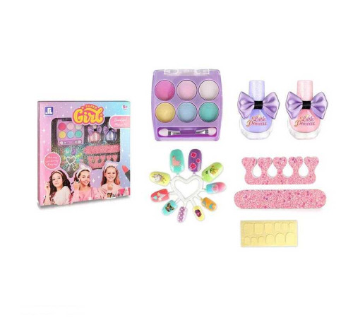 Набір косметики ZR 33 A (144) тіні, лаки, накладні нігті, аксесуари для манікюру, в коробці