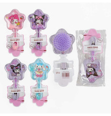 Щітка для волосся C 71813 (360) 4 види, прозорий корпус з блискітками, в пакеті, ВИДАЄТЬСЯ ТІЛЬКИ МІКС ВИДІВ