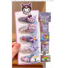 Набір шпильок для волосся C 73141 (1000) ЦІНА ЗА 1 ЛИСТ, герой, 5 штук, в пакеті