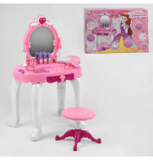Трюмо 98903 (6) "ТК Group", зі стільчиком, світло, звук, фен на батарейках, аксесуари, в коробці