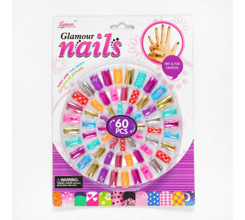 Набір нігтів C 3459 (432/2) 3 розміри, 60 штук, на листі