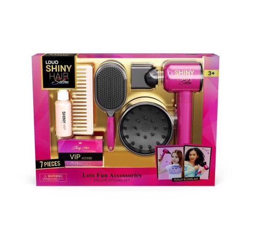 Набір перукаря 626001 (24) 7 елементів, функціональний фен, 2 насадки, щітка для волосся, гребінець, в коробці