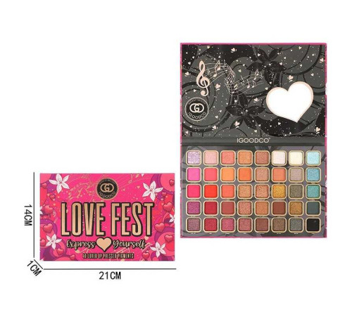 Косметика IG 5700 (144) 40 кольорів тіней, у коробці