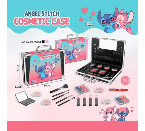 Косметика FT 2105 C (20) 2 види, дзеркальце, тіні, рум’яна, помади, у валізі