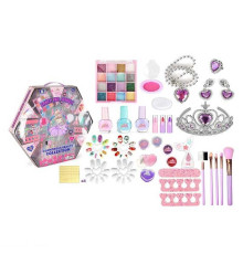 Набір косметики ZR 35 B (24/2) тіні, лаки, накладні нігті, пензлики, глітери, блискітки, румяна, аксесуари, в коробці