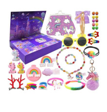 Адвент-календар XT 86 (36) 24 віконця, прикраси, аксесуари, в коробці