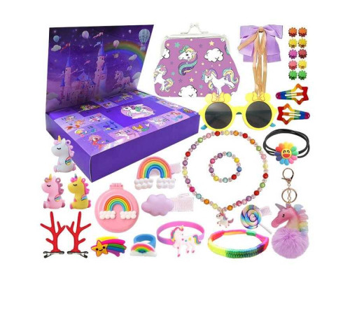 Адвент-календар XT 86 (36) 24 віконця, прикраси, аксесуари, в коробці