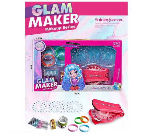 Набір прикрас FX 680-3 (72/2) інструмент для створення зачісок, стрази, декоративний скотч, гумові браслети, в коробці