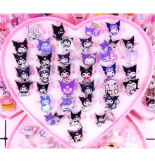 Набір каблучок M 50516 (240) 36 шт, пластикові, регульовані, в боксі