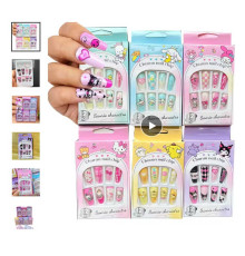 Набір для манікюру C 73154 (1200) ЦІНА ЗА 1 ШТУКУ, 6 ВИДІВ, герой, 12 накладних нігтів, в коробці, ВИДАЄТЬСЯ МІКС