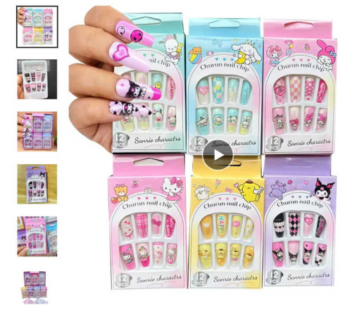 Набір для манікюру C 73154 (1200) ЦІНА ЗА 1 ШТУКУ, 6 ВИДІВ, герой, 12 накладних нігтів, в коробці, ВИДАЄТЬСЯ МІКС