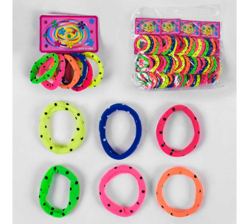 Резинки для волосся З 34249 (200) 72 штуки в упаковці, ЦІНА ЗА УПАКОВКУ