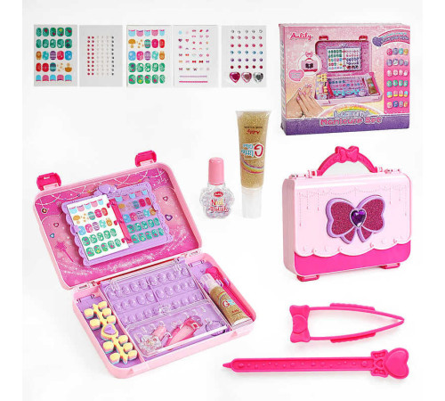 Набір для манікюру 55002 A (36) тіпси, стрази, наліпки, блискітки, аксесуари, в коробці