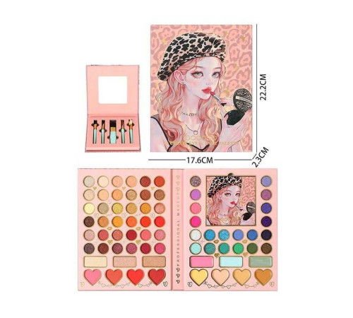 Косметика LK 5145 (96) 56 кольорів тіней, рум’яна, хайлайтери, коректори, в коробці