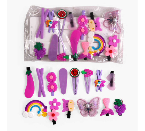 Набір шпильок для волосся С 64533 (1000) ЦІНА ЗА 1 ЛИСТ, 14 штук, на листі