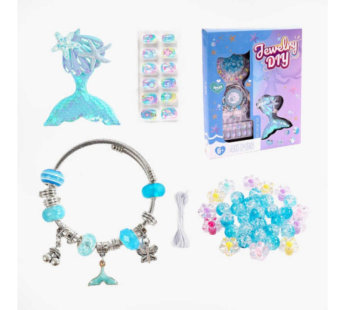 Набір прикрас PX 66091 (120/2) браслет, заколка, накладні нігті, намистини, в коробці