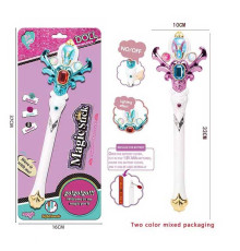 Музична паличка 608 A 19 (120/2) 2 кольори, пісня англійською, підсвічування, довжина - 33 см, на листі