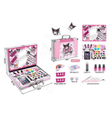 Косметика FT 2076 A (36) 40 елементів, тіні, глітер, помада, лаки для нігтів, накладні нігті, пензлики для макіяжу, пилочка, розділювачі для педикюру, у валізі