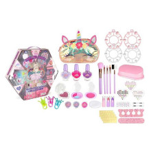 Набір косметики ZR 35 C (24/2) тіні, лаки, накладні нігті, пензлики, глітери, блискітки, румяна, аксесуари, в коробці