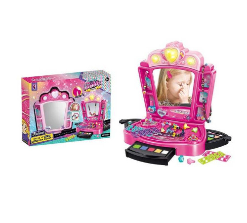 Трюмо YK 6616 (12) на батарейках, музика, підсвітка, набір для створення прикрас, в коробці