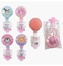 Щітка для волосся C 71725 (360) прозорий корпус з блискітками, в пакеті, ВИДАЄТЬСЯ ТІЛЬКИ МІКС ВИДІВ