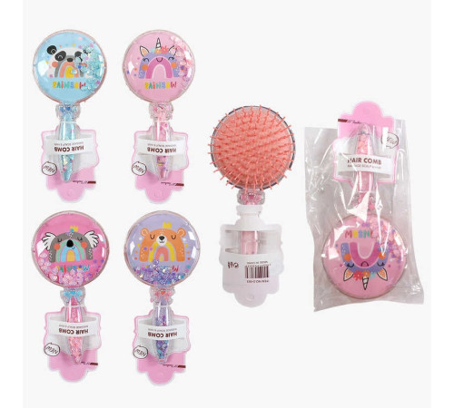 Щітка для волосся C 71725 (360) прозорий корпус з блискітками, в пакеті, ВИДАЄТЬСЯ ТІЛЬКИ МІКС ВИДІВ Щітка для волосся C 71725 (360) прозорий корпус з блискітками, в пакеті, ВИДАЄТЬСЯ ТІЛЬКИ МІКС ВИДІВ