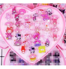 Набір каблучок M 50517 (240) 36 шт, пластикові, регульовані, в боксі