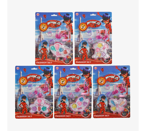 Набір косметики ZH 0011 (576/2) 5 видів, герой, тіні для повік, аплікатор, аксесуари, на листі, ВИДАЄТЬСЯ ТІЛЬКИ МІКС ВИДІВ