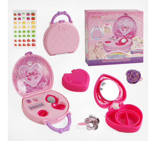 Набір для манікюру 55003 А (36) наклейки на нігті, перекладні татуювання, стрази, в коробці