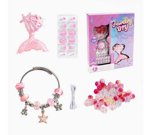 Набір прикрас PX 66092 (120/2) браслет, заколка, накладні нігті, намистини, в коробці