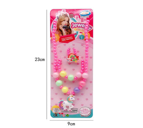 Набір прикрас F 2-55 (960/2) намисто, кільце, браслет, прикраса-єдиноріг, у пакеті