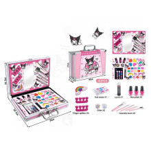 Косметика FT 2076 B (36) дзеркало, тіні, рум'яна, помада, лаки для нігтів, накладні нігті, пензлики для макіяжу, пилочка, розділювачі для педикюру, у валізі