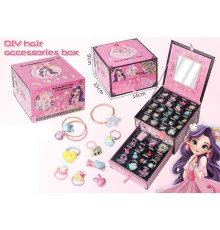 Набір прикрас A 62601 (36/2) намистини, підвіски, фурнітура, резинки, в коробці