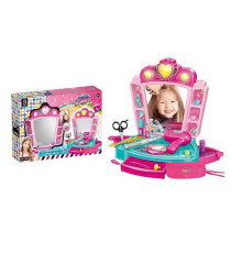 Трюмо YK 6646 (12) на батарейках, звук, підсвітка, фен, бігуді, гребінець, ножиці, в коробці