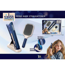 Набір перукаря YLQ 110 (36/2) стайлер на батарейках, звук, підсвітка, підставка, щітка для волосся, на батарейках, в коробці