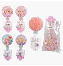 Щітка для волосся C 71726 (360) прозорий корпус з блискітками, в пакеті, ВИДАЄТЬСЯ ТІЛЬКИ МІКС ВИДІВ