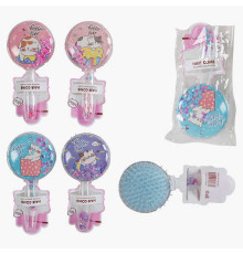 Щітка для волосся C 73123 (360) 4 види, прозорий корпус, в пакеті, ВИДАЄТЬСЯ ТІЛЬКИ МІКС ВИДІВ