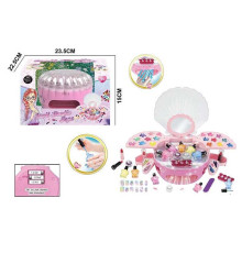 Манікюрний набір RY 6313 (24) сушарка, лаки для нігтів, глітер, аплікатори, тіні, помада, пилочка, накладні нігті, в коробці