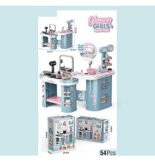 Трюмо 7 GT 07 (4) 70.5х32.5х73 см, 54 елементи, дзеркало, імітація косметики, фен та стайлер на батарейках, звук, підсвічування, в коробці