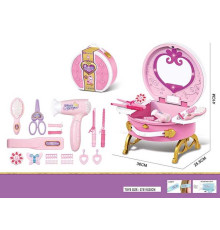 Набір перукаря 0807-36 (24/2) світло, звук, валіза, дзеркало, фек, вирівнювач, аксесуари, у коробці