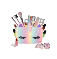 Косметика LD 6050 (60/2) тіні, лаки, помади, пензлики, баф, розділювач, дзеркальце, у сумочці