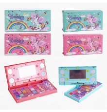 Набір косметики AA 2813-1 (144/2) 2 види, дзеркало з підсвічуванням, помада, лак для нігтів, тіні, аплікатори, в коробці