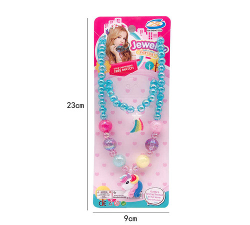 Набір прикрас F 2-58 (600/2) намисто, браслет, прикраса-єдиноріг, у пакеті